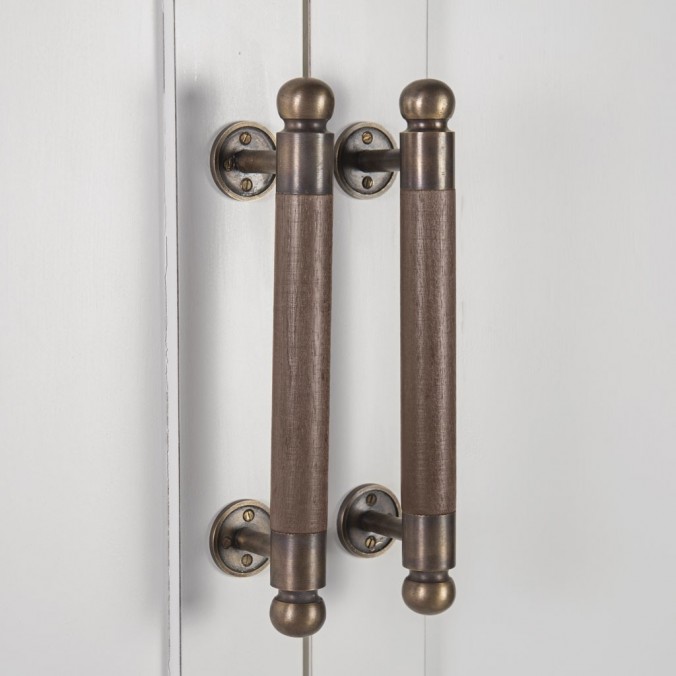 Armario con 4 cajones madera mindi blanco 110x40x180h