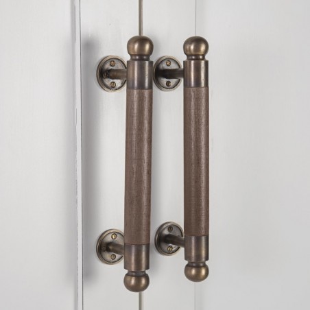 Armario con 4 cajones madera mindi blanco 110x40x180h