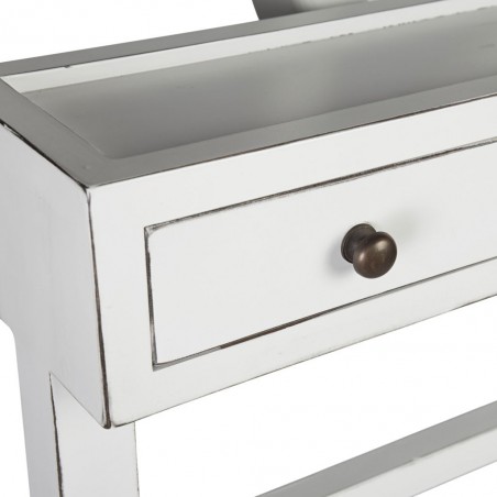 Galán con 2 cajones de madera mindi 45x35x120h