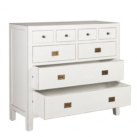 Cómoda 8 cajones fabricado en madera mindi 110x45x100h