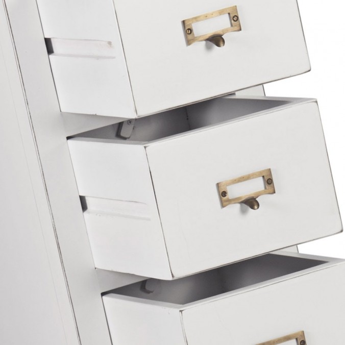 Mesita 3 cajones fabricada en madera mindi 30x36x72h