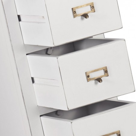 Mesita 3 cajones fabricada en madera mindi 30x36x72h