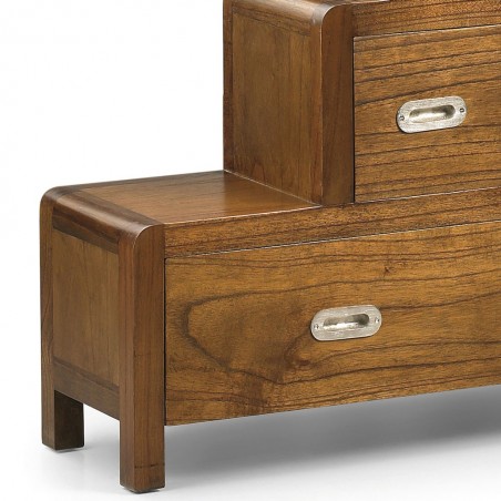 Cajonera escalonada derecha estilo colonial 98x25x98h