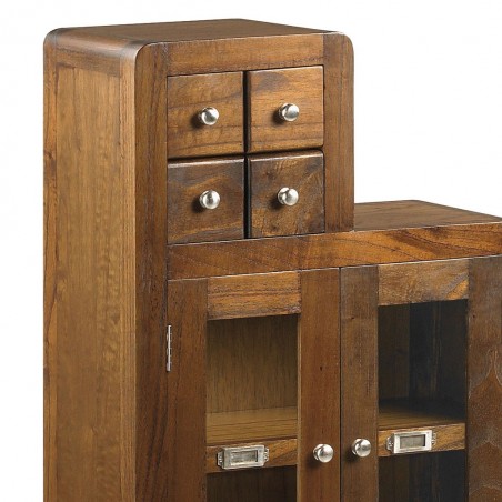 Cajonera escalonada izquierda estilo colonial 98x25x98h