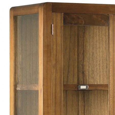 Vitrina de estilo colonial madera mindi 85x40x190h