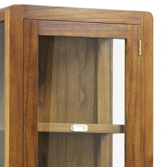 Vitrina de estilo colonial madera mindi 50x40x190h Vitrina de estilo colonial madera mindi 50x40x190h