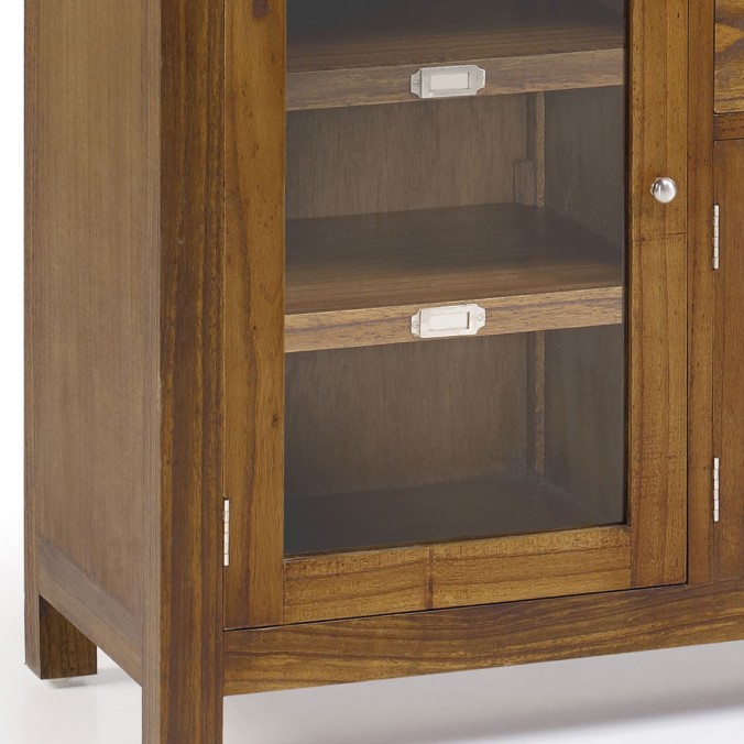 Aparador 2 cajones y 4 puertas estilo colonial mindi 150x40x80h