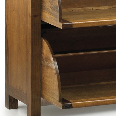 Zapatero de estilo colonial madera mindi 100x30x92h