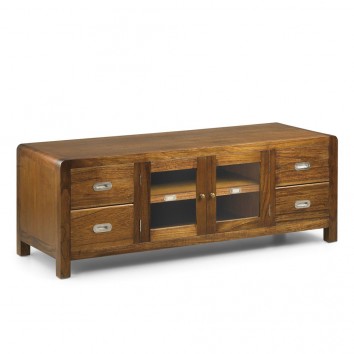 Mueble TV 4 cajones estilo colonial mindi 140x40x50h