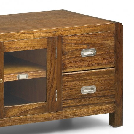 Mueble TV 4 cajones estilo colonial mindi 140x40x50h