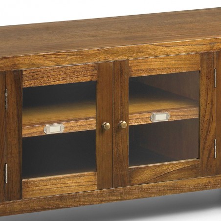 Mueble TV 4 cajones estilo colonial mindi 140x40x50h