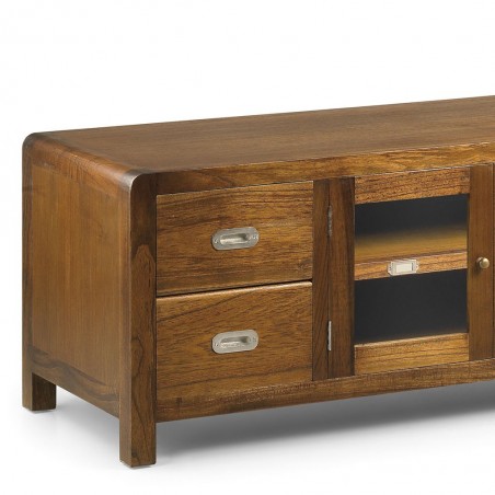 Mueble TV 4 cajones estilo colonial mindi 140x40x50h