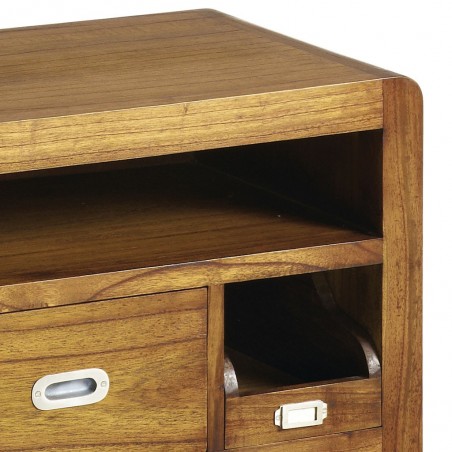 Mueble TV 3 cajones estilo colonial mindi 115x40x47h