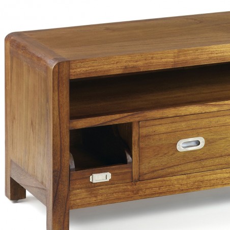 Mueble TV 3 cajones estilo colonial mindi 115x40x47h