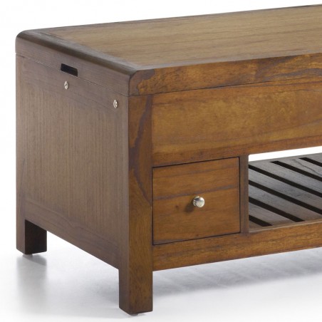 Mesa baja elevable estilo colonial mindi 110x55x45h