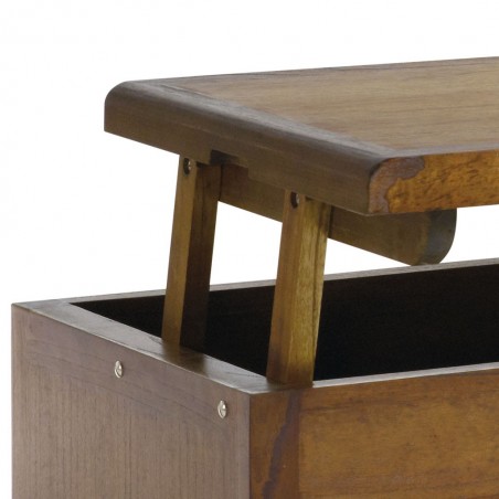 Mesa baja elevable estilo colonial mindi 110x55x45h