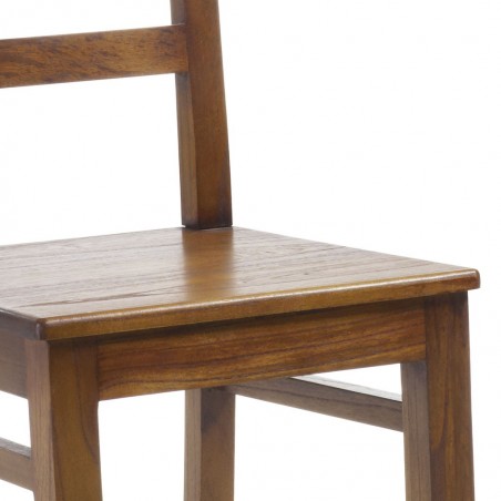 Silla estilo colonial madera maciza de mindi 45x46x98h