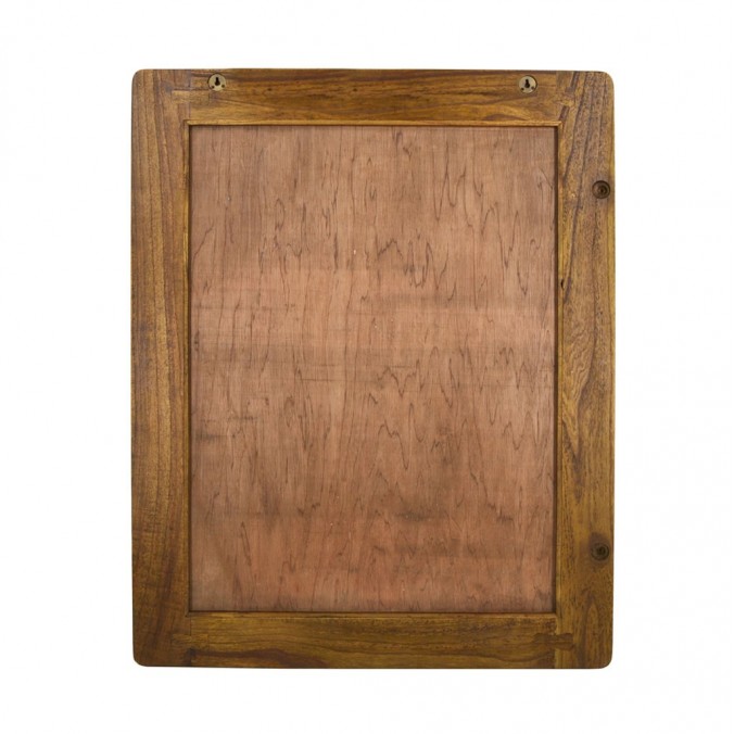 Espejo de pared madera de mindi natural 80x100h Espejo de pared madera de mindi natural 80x100h