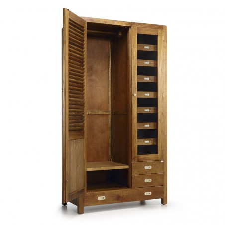 Armario estilo colonial madera mindi 105x55x200h