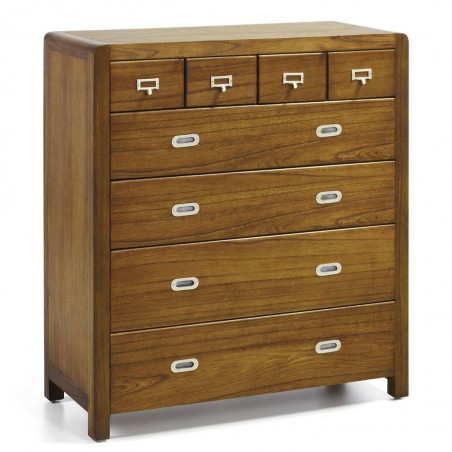 Cómoda de estilo colonial madera mindi 100x45x110h