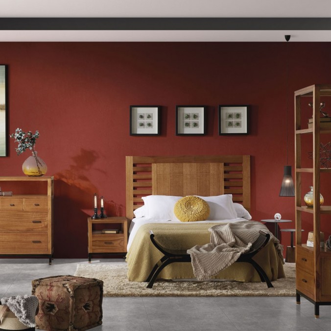 Cabezal estilo contemporaneo mindi natural claro 165x135h