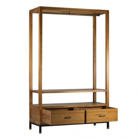 Mueble colgador madera mindi natural claro 120x50x190h