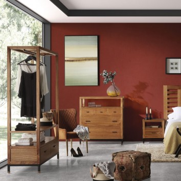 Cómoda madera de mindi natural claro 100x45x110h 2