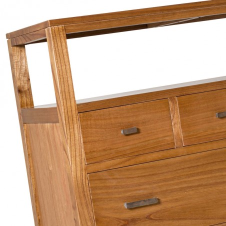 Cómoda madera de mindi natural claro 100x45x110h
