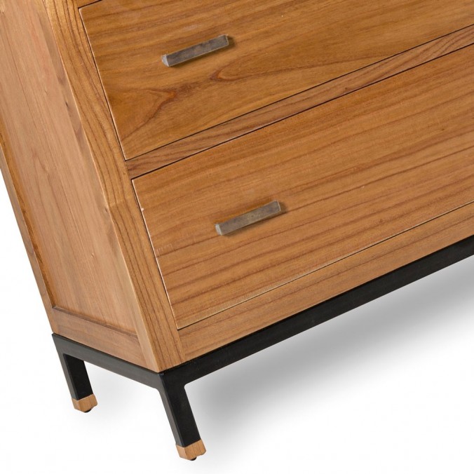 Cómoda madera de mindi natural claro 100x45x110h