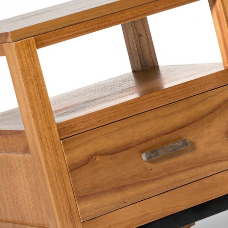 Mesita de noche de mindi natural claro 50x40x55h