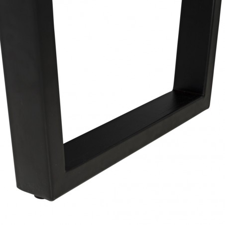 Mesa de comedor hierro y  madera de mindi 180x90x78h