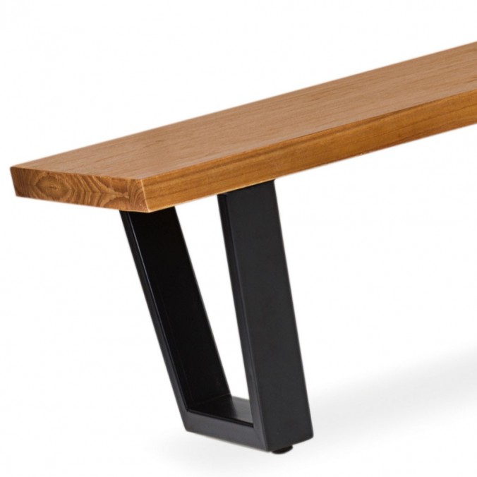 Mesa de centro hierro y  madera de mindi 120x60x40h