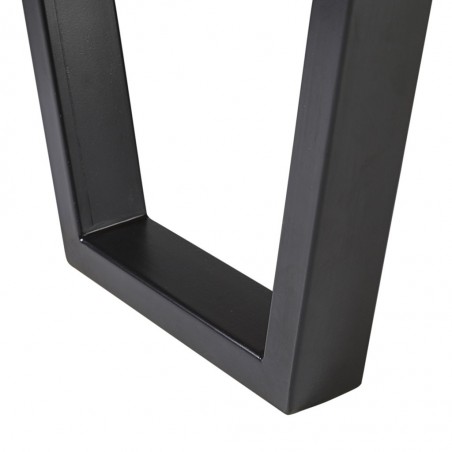 Mesa de centro hierro y  madera de mindi 120x60x40h