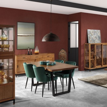 Aparador madera de mindi natural claro 180x45x90h 2