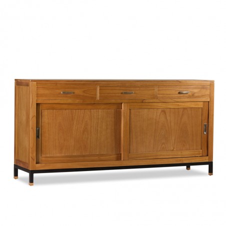 Aparador madera de mindi natural claro 180x45x90h