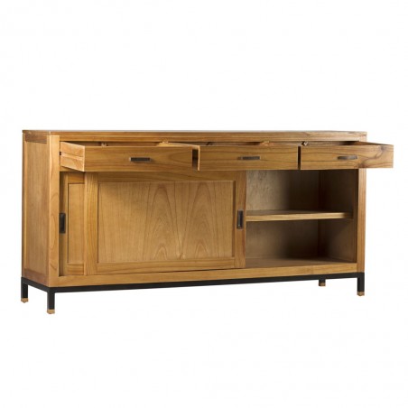 Aparador madera de mindi natural claro 180x45x90h