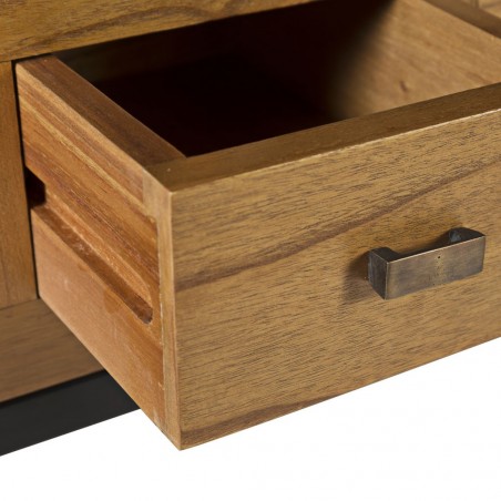 Mueble TV madera de mindi natural claro 150x40x45h