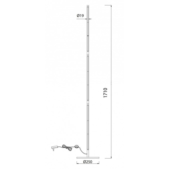 Lámpara de pie Torch blanco LED 25W Lámpara de pie Torch blanco LED 25W