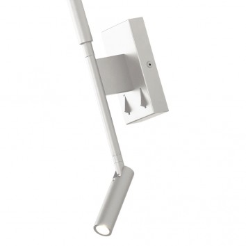Lámpara aplique Torch blanco LED con lector 2