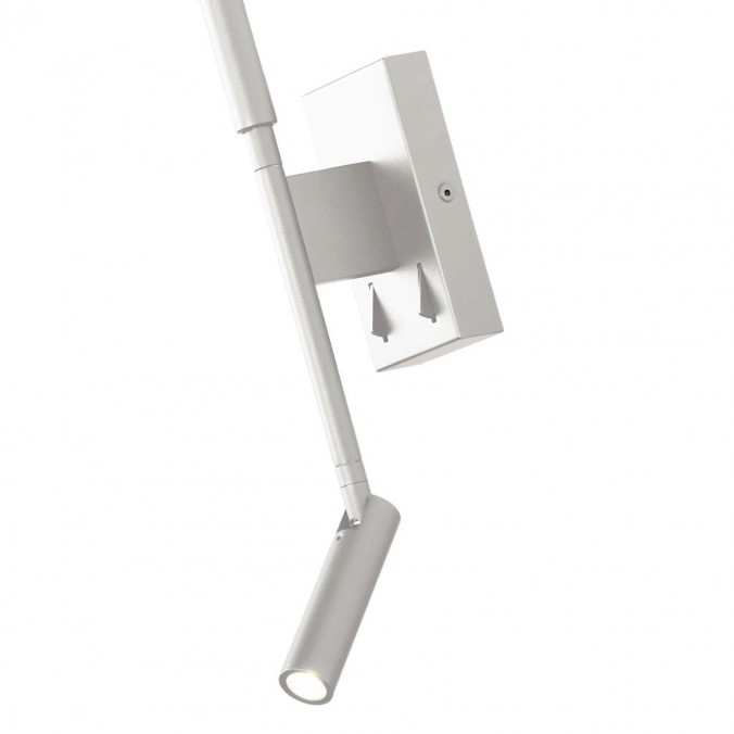 Lámpara aplique Torch blanco LED con lector