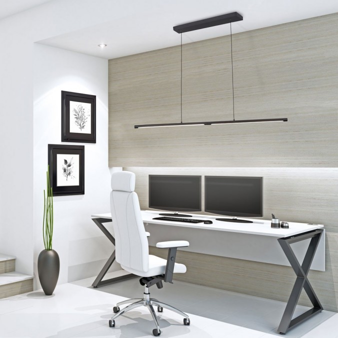 Lámpara de techo suspensión Torch negro LED 22W