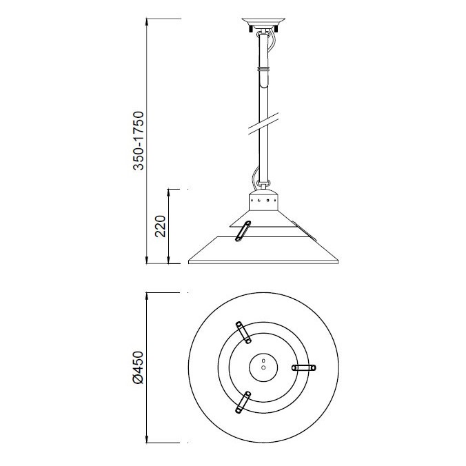 Lámpara techo PAOLA 6 luces