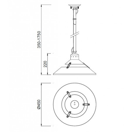 Lámpara techo PAOLA 6 luces