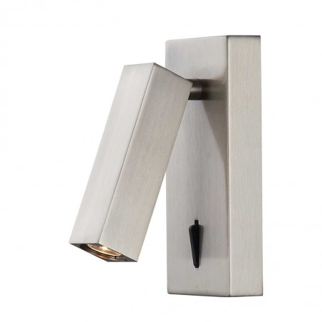 Lámpara aplique de lectura niquel luz LED 3W