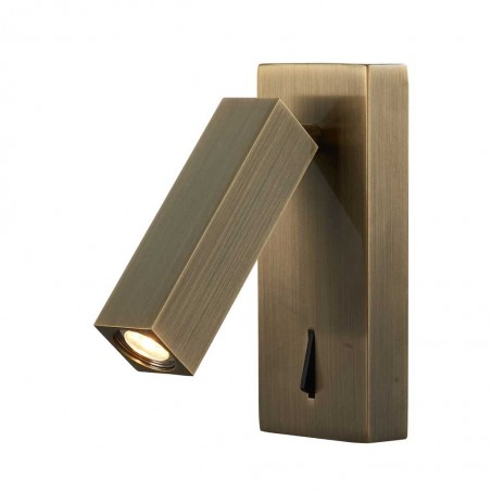 Lámpara aplique de lectura bronce luz LED 3W