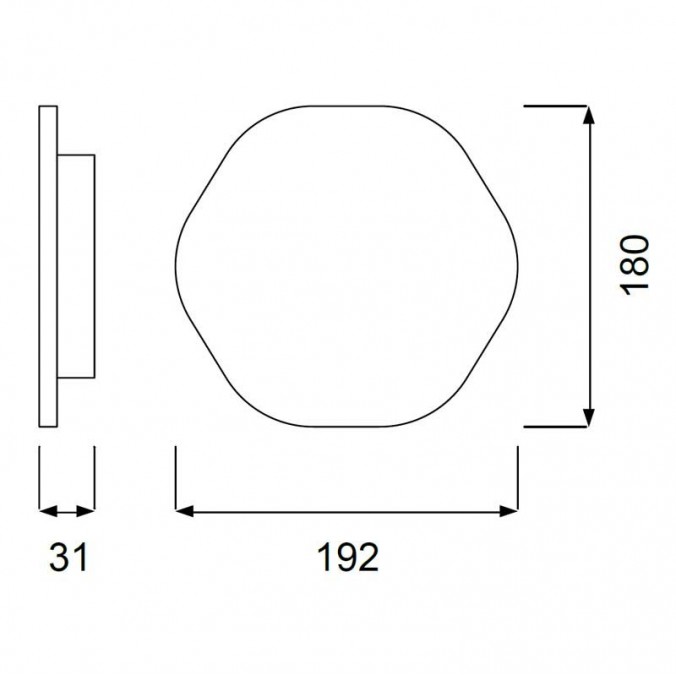 Aplique de pared o techo hexagonal plata LED Aplique de pared o techo hexagonal plata LED