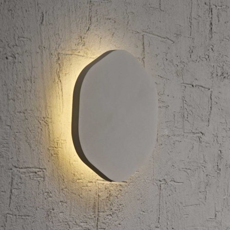 Aplique de pared o techo hexagonal LED 14cm plata