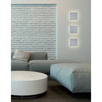 Aplique de pared o techo LED cuadrado 13cm plata 2