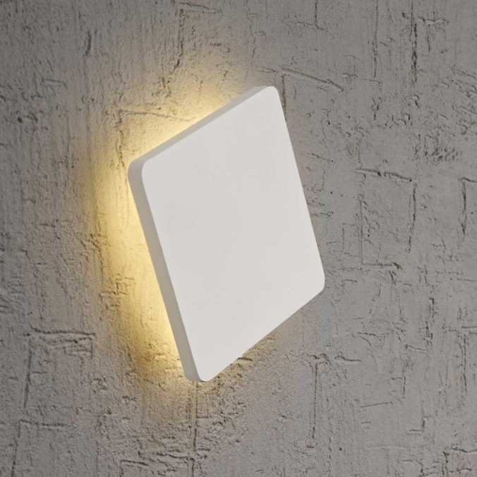 Aplique de pared o techo LED cuadrado 13cm blanco