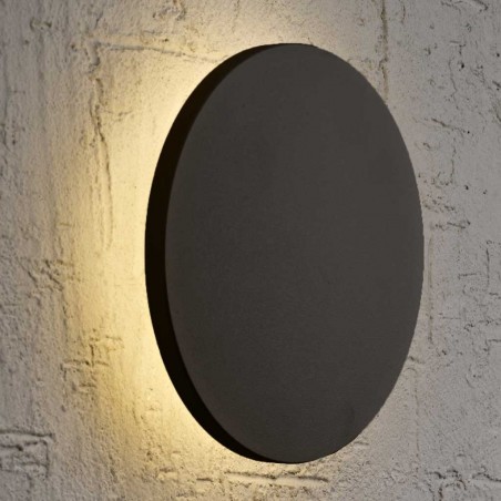 Aplique de pared o techo LED redondo 30cm negro